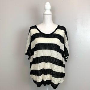 Rag & Bone/KNIT Intermix Striped Short Sleeve Top